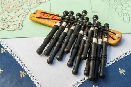 Material to Make Bobbin Lace  A Typical Spanish Craft の写真素材