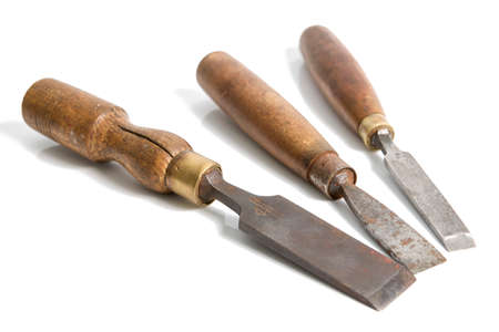 Woodworking Tools Isolated on Whiteの写真素材