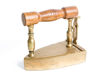 Old Smoothing Iron Isolated on Whiteの写真素材