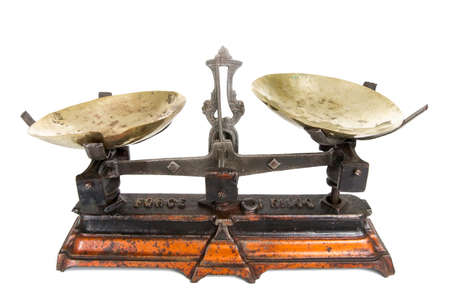 Old Scale Isolated on Whiteの写真素材