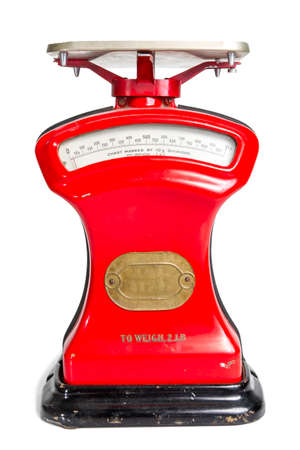 Old Scale Isolated on Whiteの写真素材