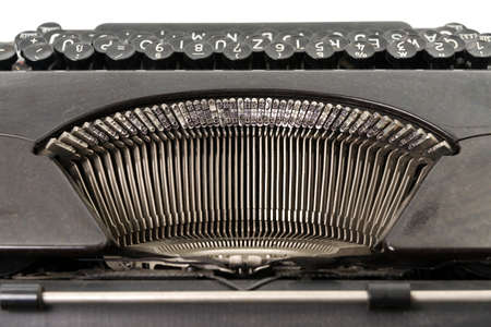 Antique Typewriter Isolated on White