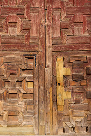 Old Wooden Door at Arevalo, Spain.の写真素材