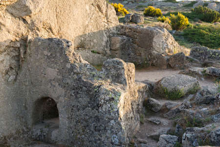 View of Celtic Castro of Ulaca. Avila, Spain.の写真素材
