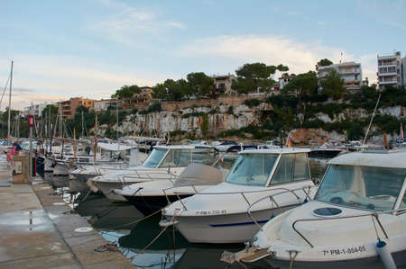 Majorca Porto Cristo marina port Manacor Mallorcaの写真素材