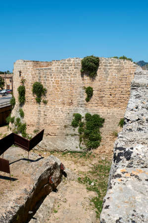 Roman city of Pollentia. tourist trip on summer vacation, after the covid 19 pandemic. in Mallorca,...