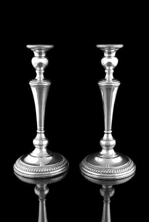 Candlestick on a black backgroundの写真素材