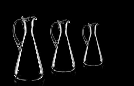 Three crystal decantersの写真素材