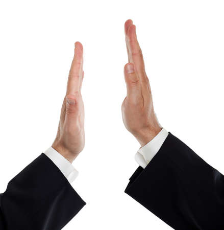 Business men doing a high five