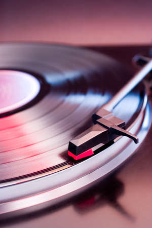 Turntable with shallow depth of fieldの写真素材