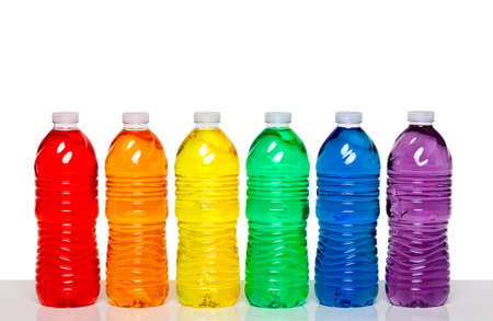 Colorful group of plastic bottlesの写真素材