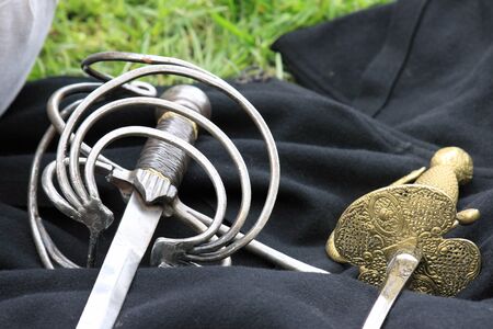 Hndles of old swordsの写真素材
