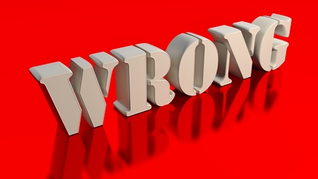 Wrongの写真素材