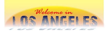 Welcome in Los Angeles signのイラスト素材