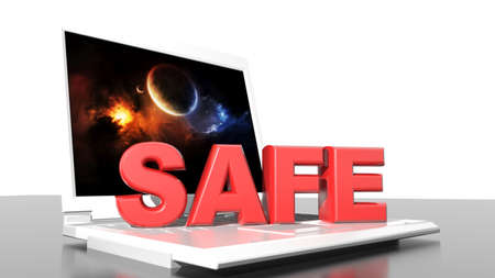 computer SAFEの写真素材