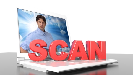 computer scanの写真素材