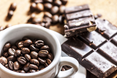 Coffee and chocolateの写真素材