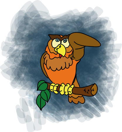 Awaken owlのイラスト素材