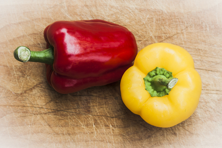 Red and yellow peppers