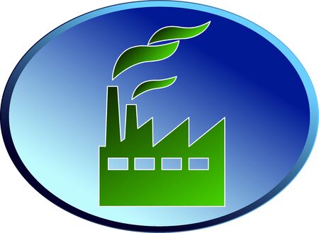 Green industry - Elliptical iconの写真素材