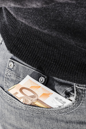 Money in the pocketの写真素材
