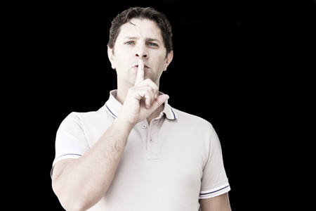 Silent signの写真素材