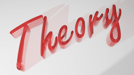 Theory red 3D writeの写真素材