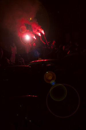 Celebrating anniversary of Goztepe football team
