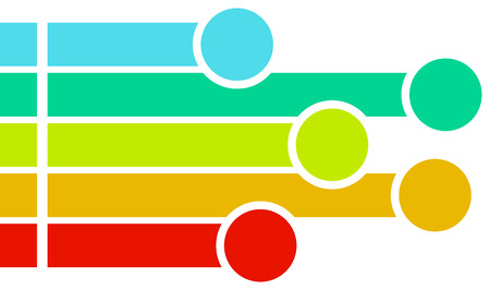 Colored bars ending with circlesのイラスト素材