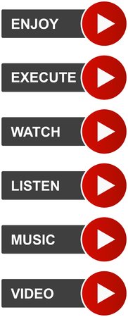 Icon set for music and video playingのイラスト素材