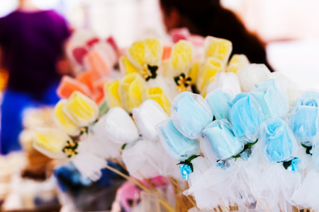 Colorful flowers at bazaar