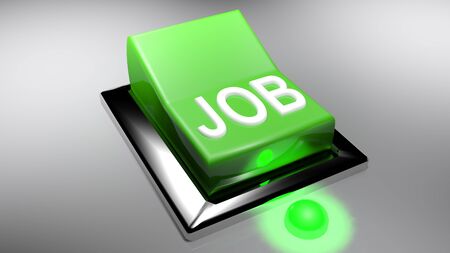 The green switch with the write JOB is ON position - 3D renderingの写真素材