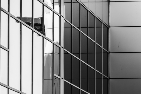 Straight lines in modern architectureの写真素材