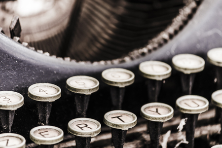 Old typewriter - close-up viewの写真素材