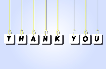 Thank you written on white backgroundのイラスト素材