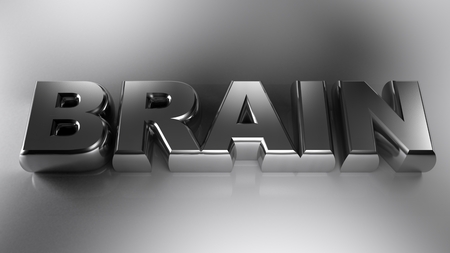 BRAIN write metallic chrome - 3D renderingの写真素材