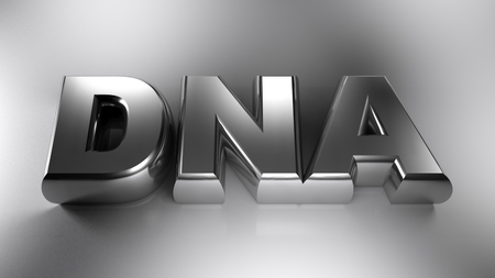 DNA metal write - 3D renderingの写真素材