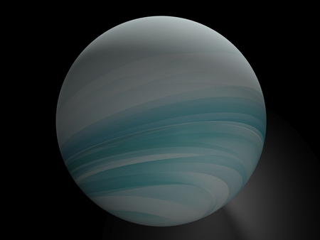 Abstract white and blue sphere on black background - 3D rendering illustrationの写真素材