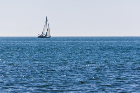 Sailing on the blue sea - photographの写真素材