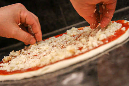 Raw pizza.の写真素材