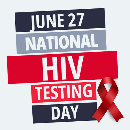 National HIV Testing Day. June 27. Vector poster or banner.のイラスト素材