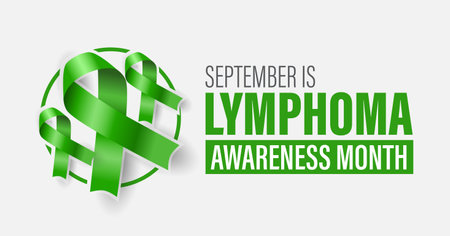 September is Lymphoma Awareness Month. Cancer of the lymphatic system vector campaign banner.のイラスト素材