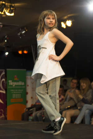 Fashion kids show in Minsk, Belarus, 16 may 2012のeditorial素材
