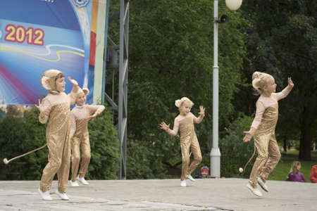 Show during Minsk City Day Holiday: 945 years old, 9 September 2012 in Minsk, Belarusのeditorial素材