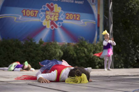 Show during Minsk City Day Holiday: 945 years old, 9 September 2012 in Minsk, Belarusのeditorial素材