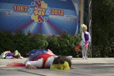 Show during Minsk City Day Holiday: 945 years old, 9 September 2012 in Minsk, Belarusのeditorial素材