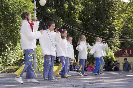 Show during Minsk City Day Holiday: 945 years old, 9 September 2012 in Minsk, Belarusのeditorial素材