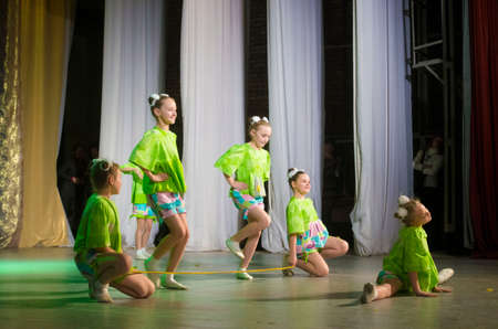 A group of unidentified young dancers participates in DancePower childrenのeditorial素材
