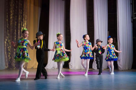 A group of unidentified young dancers participates in DancePower childrenのeditorial素材