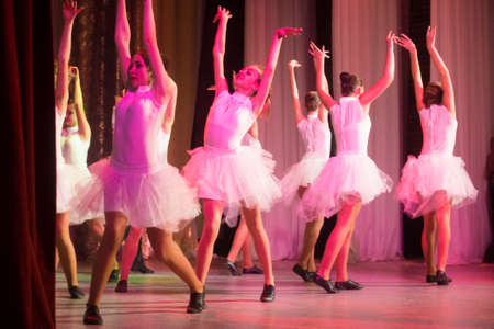 A group of unidentified young dancers participates in DancePower childrenのeditorial素材